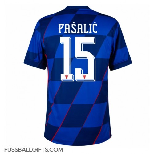 Kroatien Mario Pasalic #15 Fußballbekleidung Auswärtstrikot EM 2024 Kurzarm